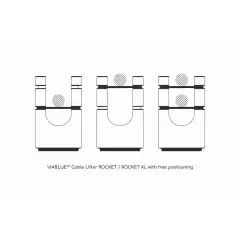 ViaBlue™ Item-No. 50601 ROCKET Cable Lifters (4pcs.) Silver AKUSTISKO SISTĒMU AKSESUĀRI