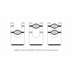 VIABLUE™ Item-No. 50620 ROCKET XL  Cable Lifters (8 pcs.) Black AKUSTISKO SISTĒMU AKSESUĀRI