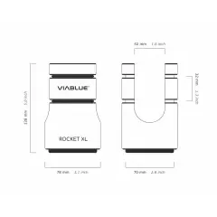 VIABLUE™ Item-No. 50620 ROCKET XL  Cable Lifters (8 pcs.) Black AKUSTISKO SISTĒMU AKSESUĀRI